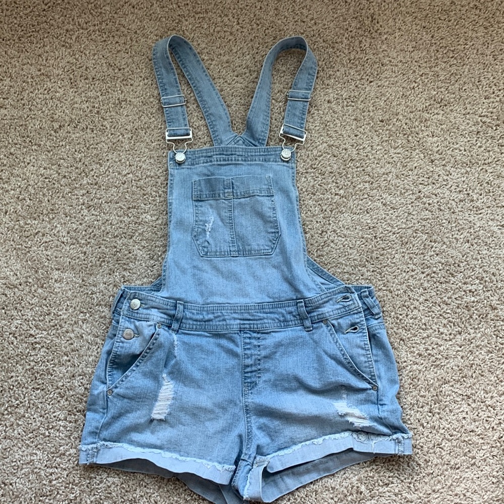 Blue Spice Bib Overall Shorts